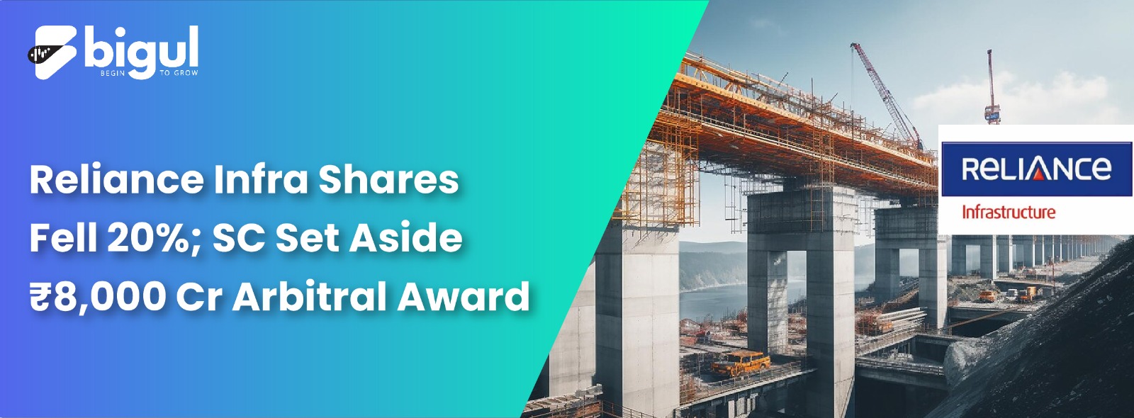 Reliance Infra Shares fell 20%; SC set aside Rs 8,000 Cr Arbitral Award